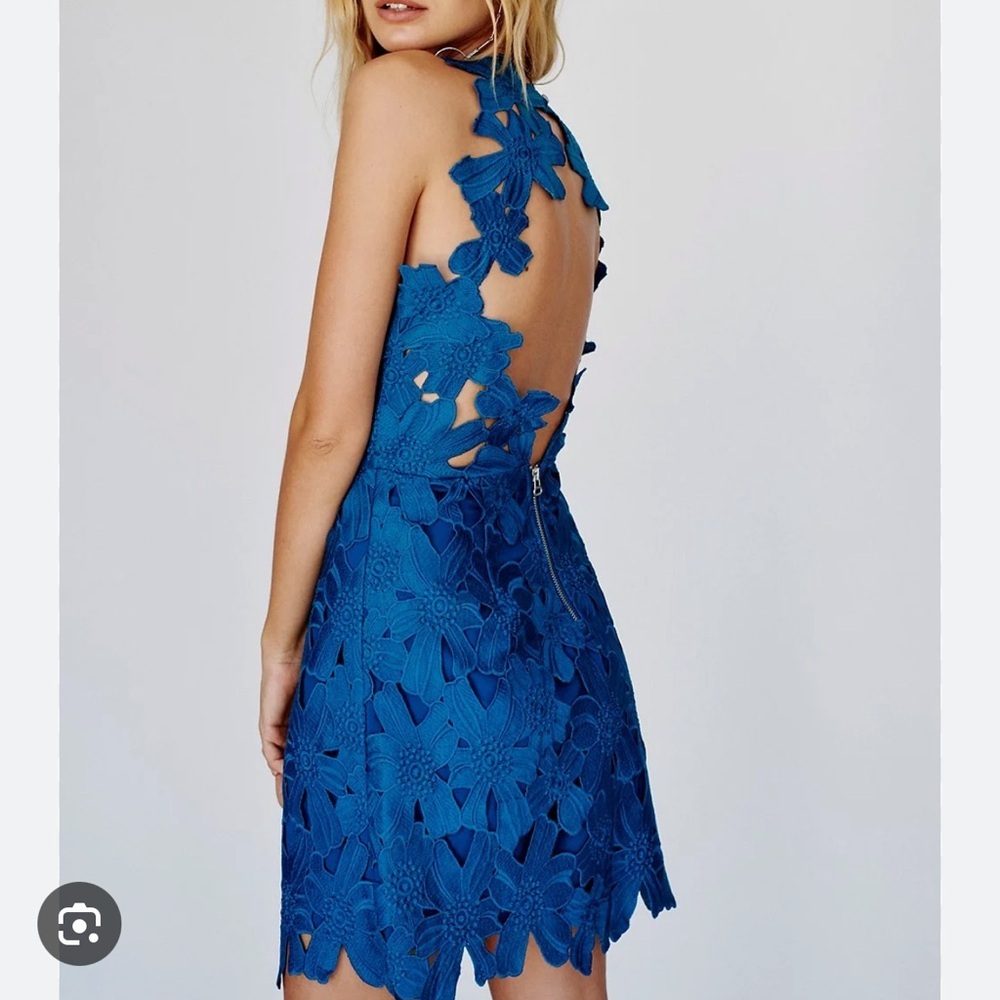 SAYLOR x FREE PEOPLE Jessa Lace Mini Dress Sz M - Picture 2 of 8
